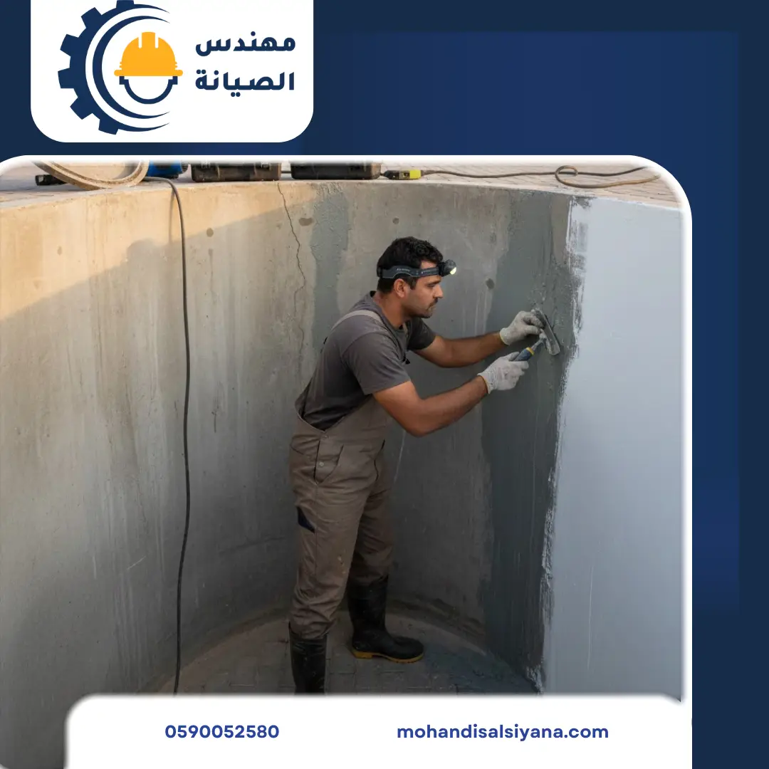 غسيل ولحام وعزل خزانات المياه