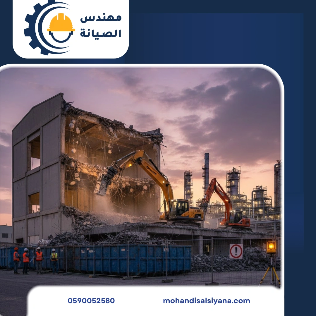 تكسير وهدم بالجبيل